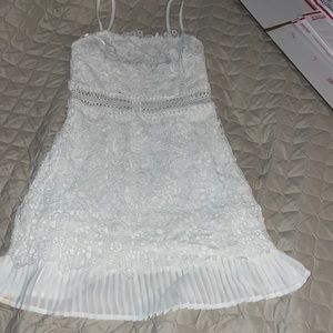White Lace Mini Dress